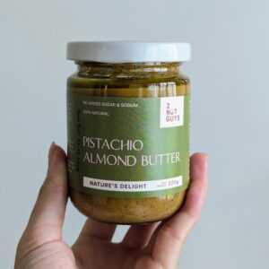 Jar of Pistachio Almond Butter from 2NutGuys